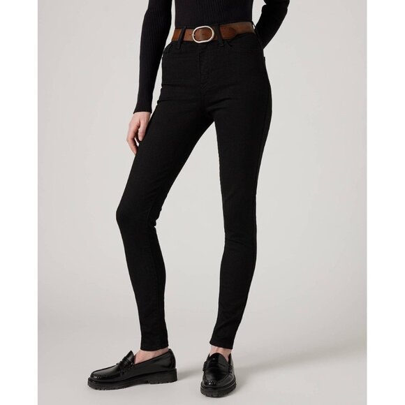 LEVI'S Women's 720 High Rise Super Skinny Jeans Size 26 In Black Squared - Picture 1 of 8